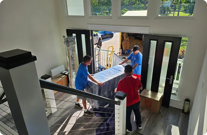 Moving out a residential house.